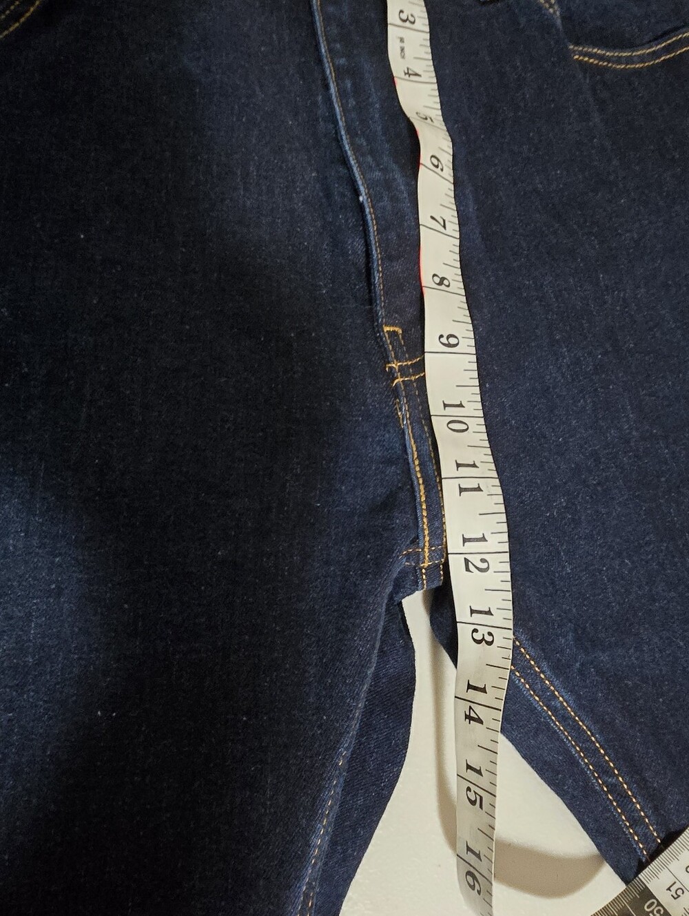 Levis Workwear Fit Raw Hem Men's Dark Blue Straight-Leg Unisex Jeans Size 36 - Picture 9 of 10